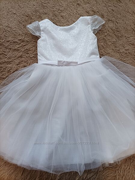 Святкове біле плаття зріст 122см
