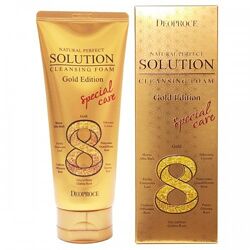 Пінка антивікова Deoproce Natural Perfect Solution Cleansing Foam Gold Edit