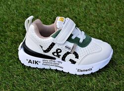 Демисезонные стильные белые детские кроссовки Jong Golf white белые р26-31