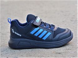 Легкие детские кроссовки Lafonten black синие р31-35