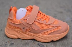 Стильные детские кроссовки Kimboo оранжевые р32 20.0 см 
