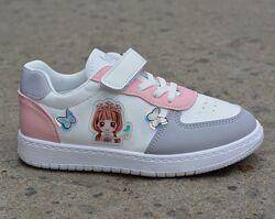 Детские кроссовки Ashiguli для девочки белый розовый р32-36