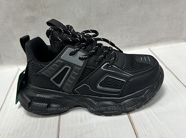 Тканинні стильні дитячі кросівки Paliament  32-37 чорний