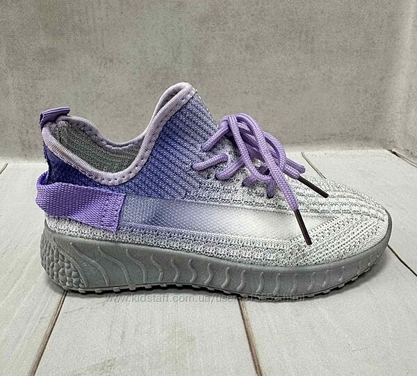 Легкі тканинні дитячі кросівки BBT KIDS для дівчинки фіолетові  32-37