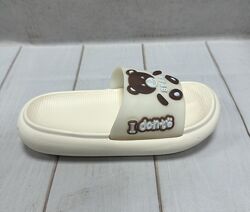 Модні дитячі шльопанці Luck Line bear бежеві 30-35