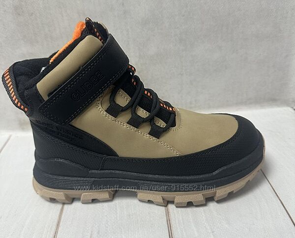 Зимові дитячі черевики Clibee на овчині  коричневі 32-37