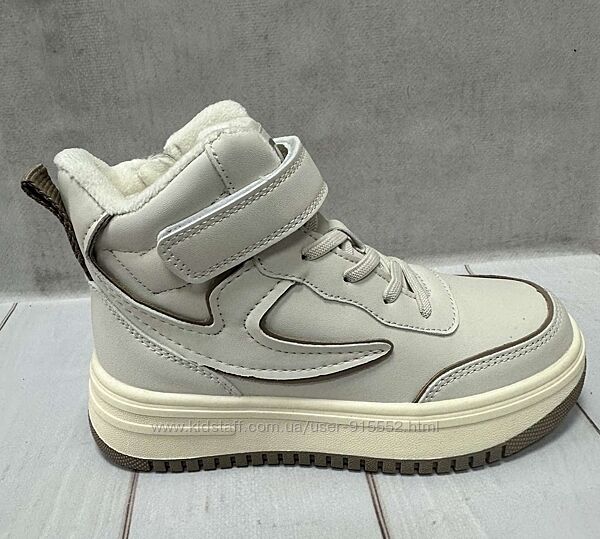 Зимові дитячі кросівки на овчині  Clibee 37-38 бежеві