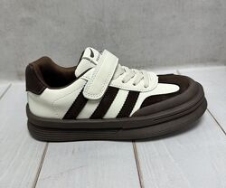 Стильні  кросівки  кеди Paliament  аля адідас adidas 32-37 коричневі