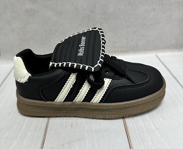 Дитячі стилькі кросівки кеди  Paliament adidas samba   32-37 чорні