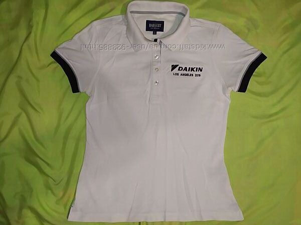 Женская белая футболка поло - James Harvest - sportswear - M  