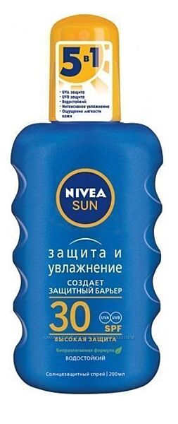 Солнцезащитный лосьон Защита и увлажнение  Nivea Sun SPF 30