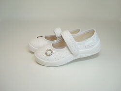 Білі святкові туфлі тапочки капці Waldi Валді для садка