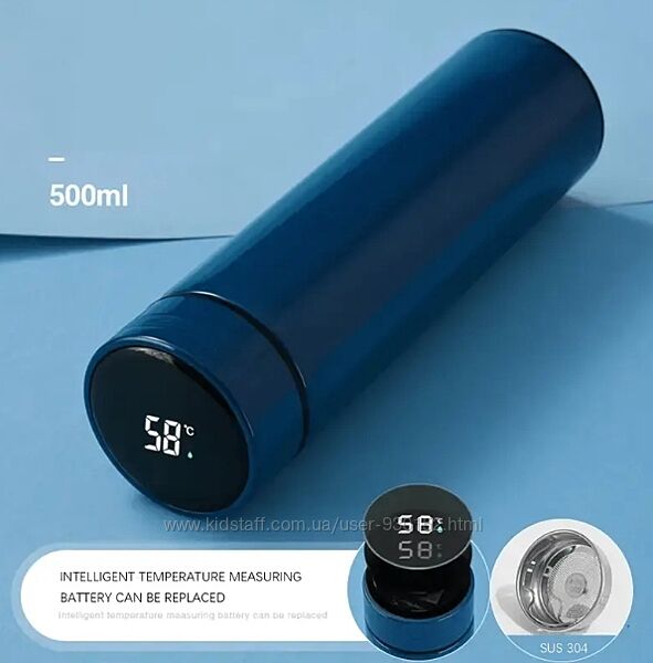 Дошка оголошень Товари для дому Посуд Термос 500мл із датчиком температ