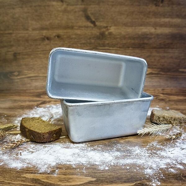 Форма хлебная для выпечки маленьких буханок хлеба и кексов Л12 алюминий 16.7х8.7х7.6 см
