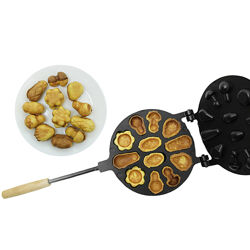 Форма для выпечки орешков и печенья орешница Лесное Ассорти большая с антипригарным / тефлоновым покрытием