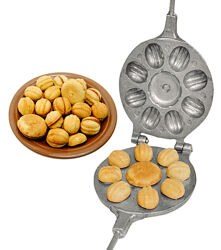 Орешница форма для выпечки крупных орешков со сгущенкой  8 орехов  цветок