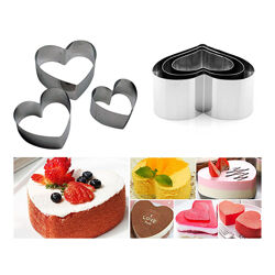 Набор металлических форм для десертов, пирожных теста выкладки/вырубки в форме сердец
