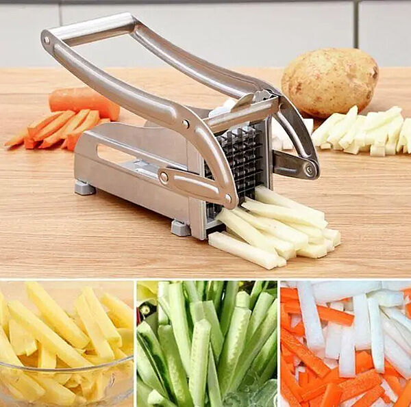 Пресс для нарезания картофеля фри соломкой картофелерезка металлическая ручная слайсер Potato Chipper
