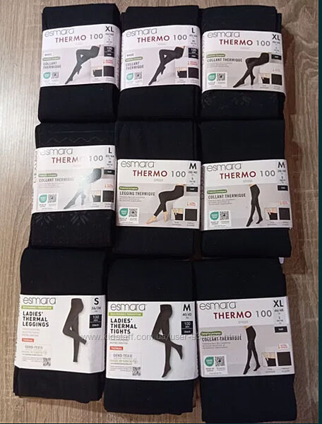 Термо колготы леггинсы esmara, M, L, XL, 2XL термоколкоти, термолос