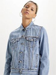 Синяя голубая джинсовая куртка пиджак levis levis левайс джинсовка оригина