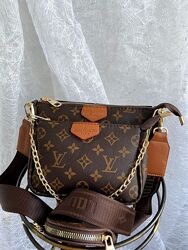 Сумка в стиле Louis Vuitton Multi Pochette Луи Виттон зеркало кроссбоди 