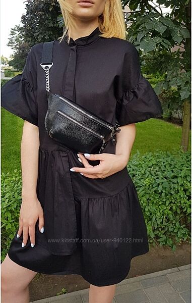 кожаная женская бананка сумка через плечо шкіряне жіноче бананка сумка 