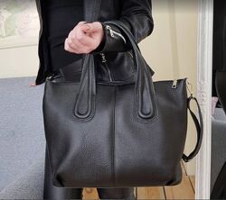 Женская большая вместительная сумка кожа шоппер мешок Объемная сумка 