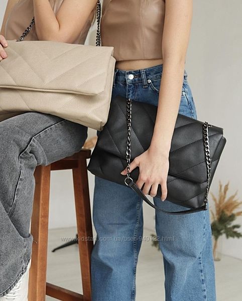 сумка женская клатч наплечо кросс боди на цепочке вместительная