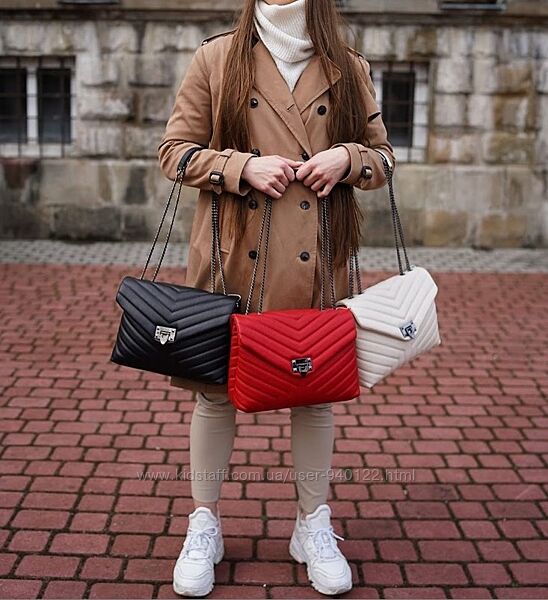 Молодежная сумка на плечо черная белая Италия через плечо кроссбоди