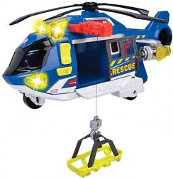 Функциональный вертолет Dickie Toys Служба спасения лебед звук свет 3307002