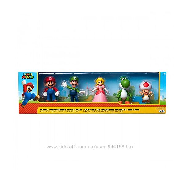 400904 Набор эксклюзивных игровых фигурок SUPER MARIO - Марио и друзья 6 cm