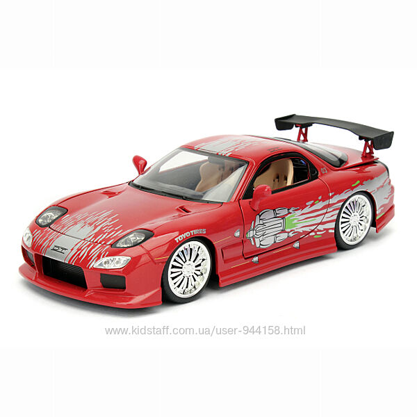 Машина металлическая Jada Форсаж Мазда RX-7 1993 Красная 124 253203033