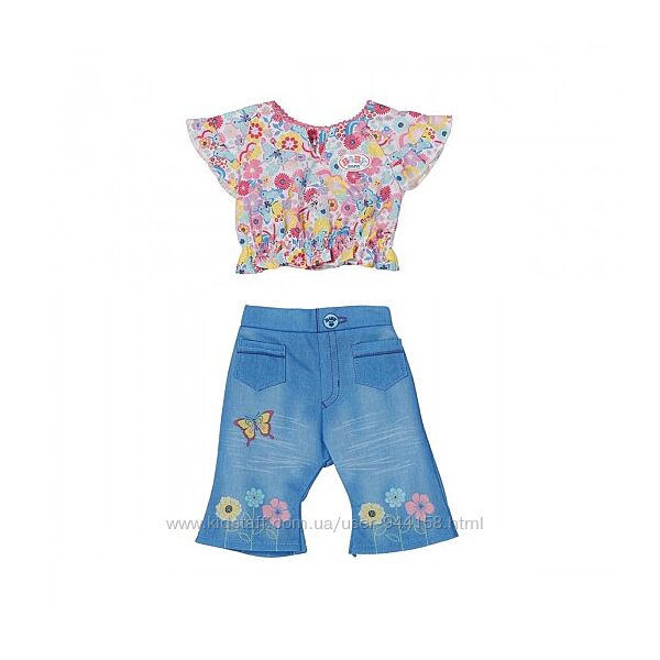 Одежда для куклы Baby Born Цветочный джинс 43 см 832677