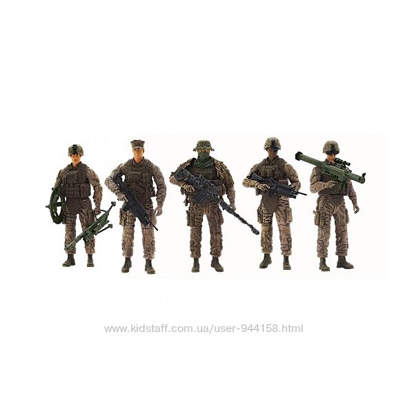 101854 Игровой набор фигурок солдат ELITE FORCE  РАЗВЕДКА 5 фигурок, аксе