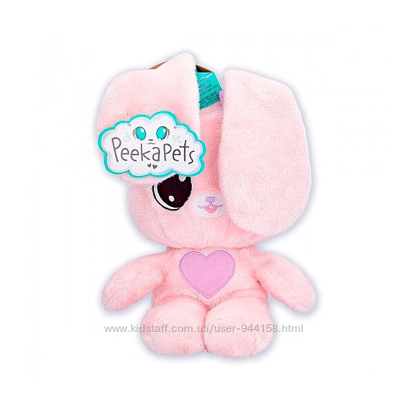 906778 Мягкая игрушка Peekapets  Розовый кролик