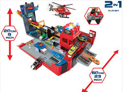Набор Dickie Toys 2 в 1 Пожарная машина Разверни город зв св 3719005