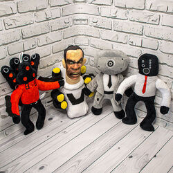 Мягкие Игрушки Skibidi Toilet, Camera Man, Speaker Man, TV Man