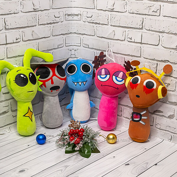 Плюшевые Игрушки Спрунки Sprunki Персонажи