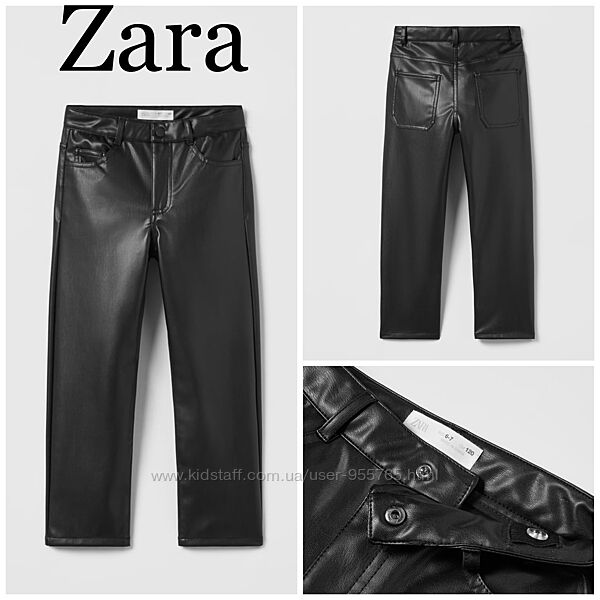 стильні штани із штучної шкіри Zara