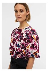 Яркая блузка блуза блузон с принтом