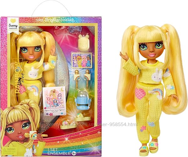 Кукла Rainbow High Junior High PJ Party Sunny рейнбоу хай Санни 503682