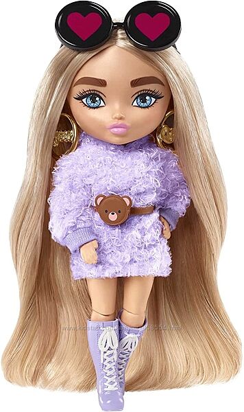 Кукла Барби Экстра Минис Модница в сиреневом пушистом наряде Barbie Extra M