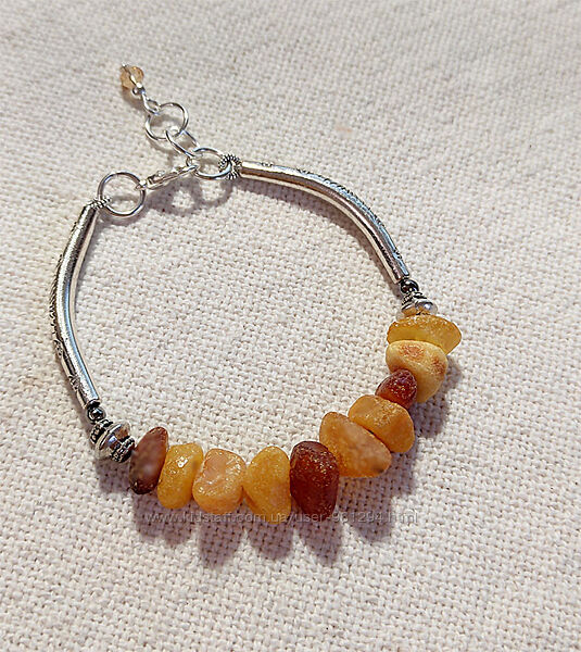Браслет из янтаря, натуральный янтарь, янтарный браслет   
