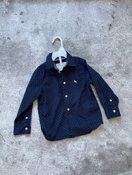 Дитяча синя сорочка на хлопчика 2-3 роки