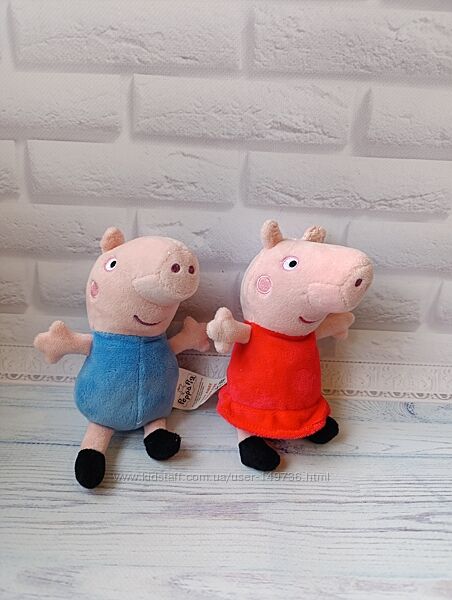 М&acuteяка іграшка Свинка Пеппа та Джордж. Оригінал 