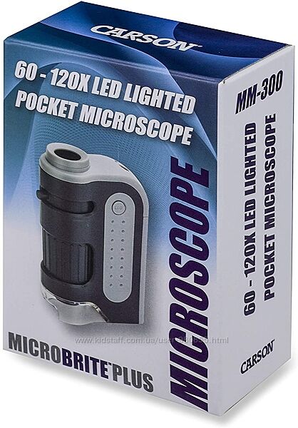 Мікроскоп кишеньковий Carson MicroBrite Plus 60-120x MM-300 микроскоп