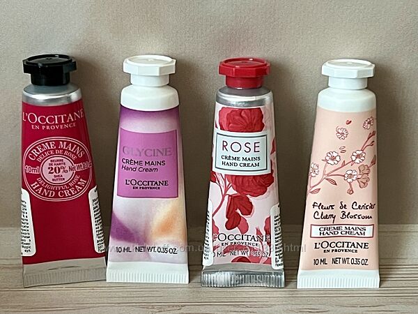 Нові фірмові мініатюри крему для рук Loccitane