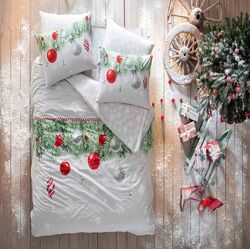 Постільна білизна TAC Ranforce Snowflake yesil