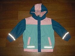 Прорезиненная куртка - дождевик на флисе р. 104-110