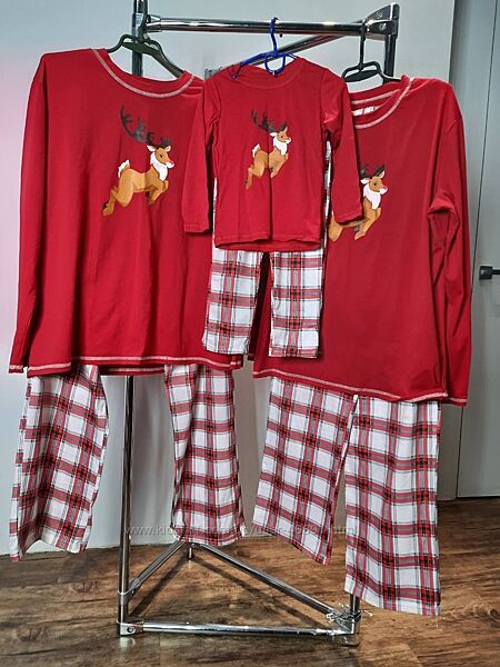 Новогодний комплект  пижам для семьи Family look Фемели лук